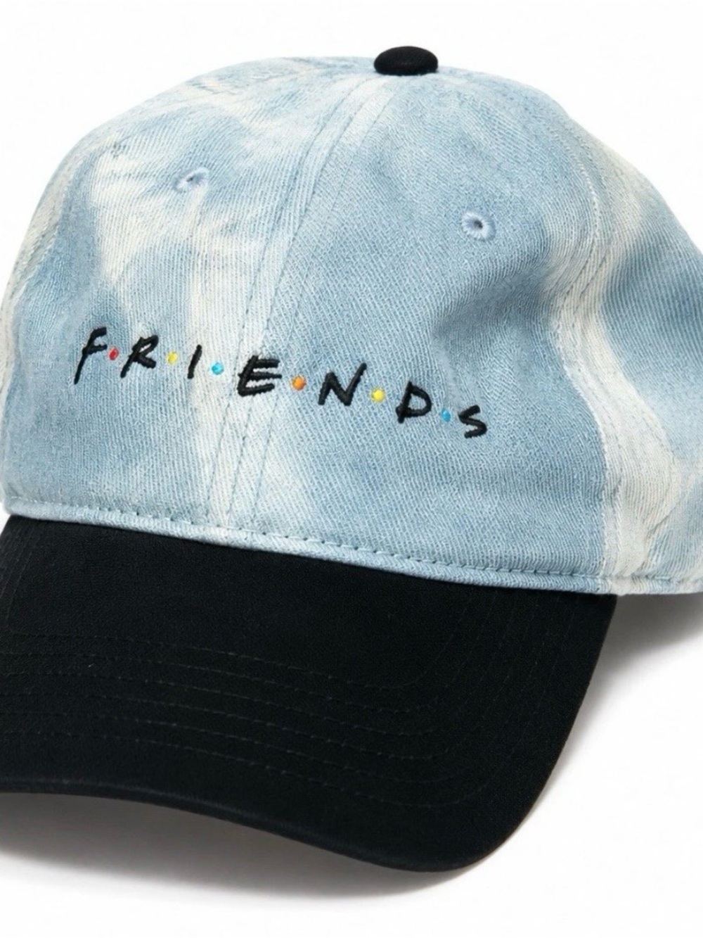 Friends TV Show Tie Dye Denim Baseball Cap Hat